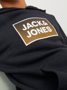 Jack & Jones Trykk Hettegenser For gutter -Dark Navy - 12249653
