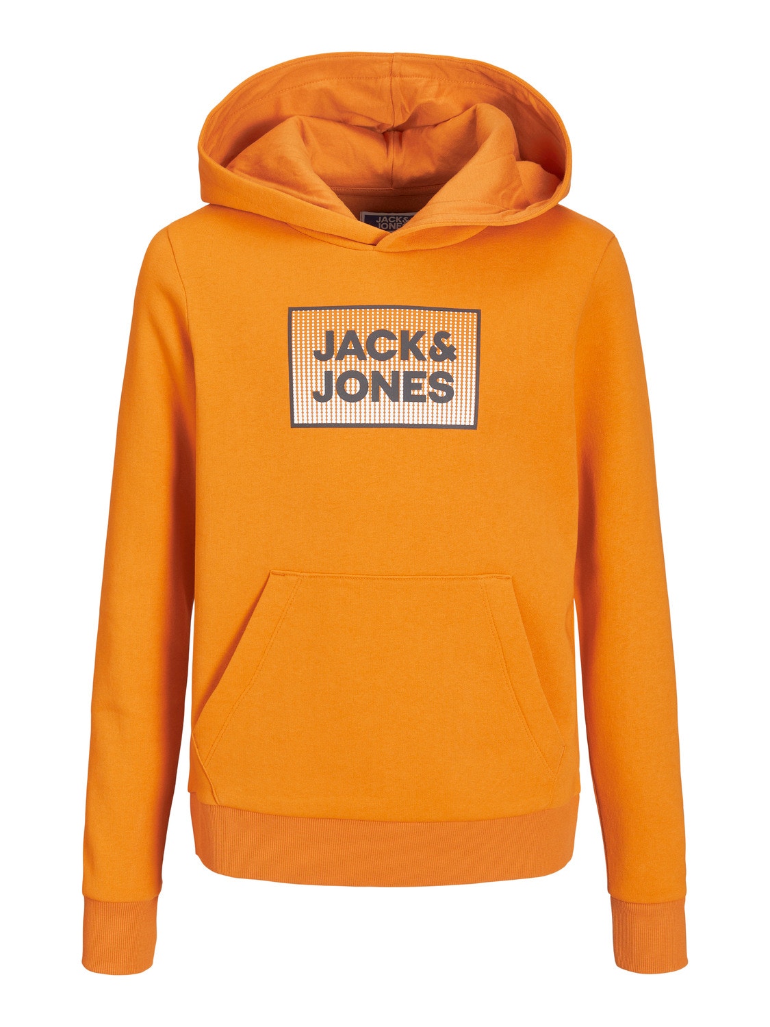 Jack & Jones Printed Hoodie For boys -Dark Cheddar - 12249653