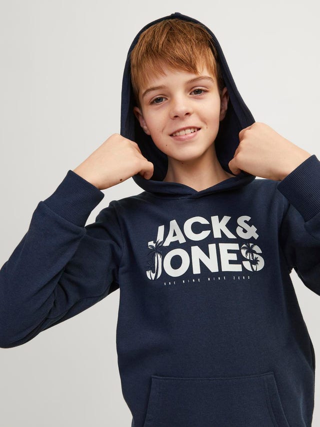 Jack & Jones Nadruk Bluza z kapturem Dla chłopców - 12249676