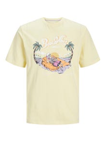 Jack & Jones Printed T-shirt For boys -French Vanilla - 12249732