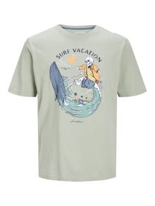 Jack & Jones Trykk T-skjorte For gutter -Desert Sage - 12249732