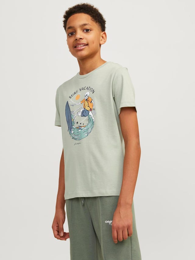 Jack & Jones Nadruk T-shirt Dla chłopców - 12249732