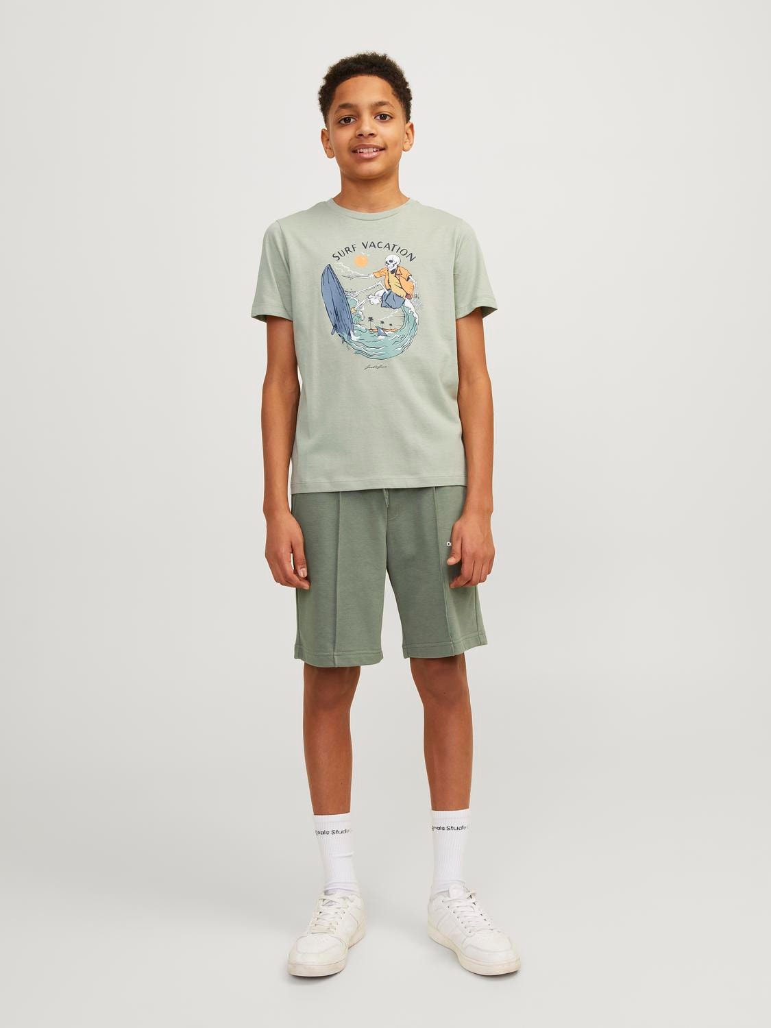 Jack & Jones Printed T-shirt For boys -Desert Sage - 12249732