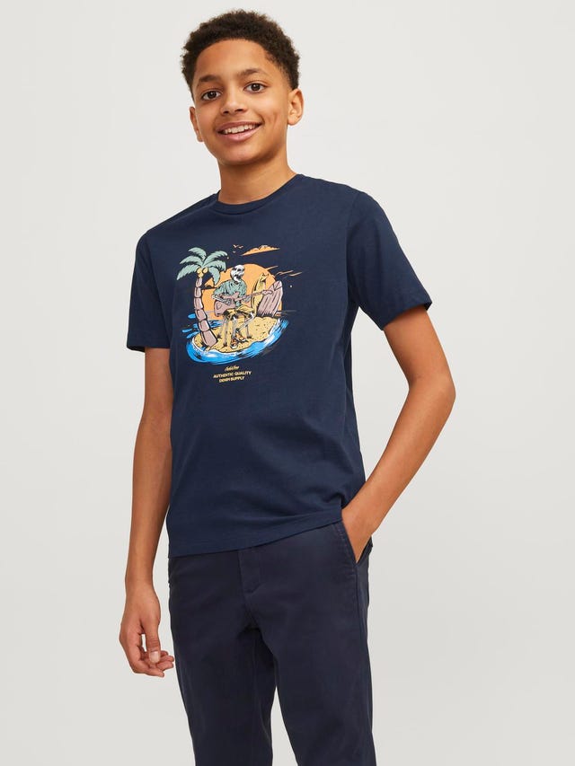 Jack & Jones Nadruk T-shirt Dla chłopców - 12249732