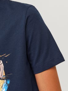 Jack & Jones Nadruk T-shirt Dla chłopców -Navy Blazer - 12249732