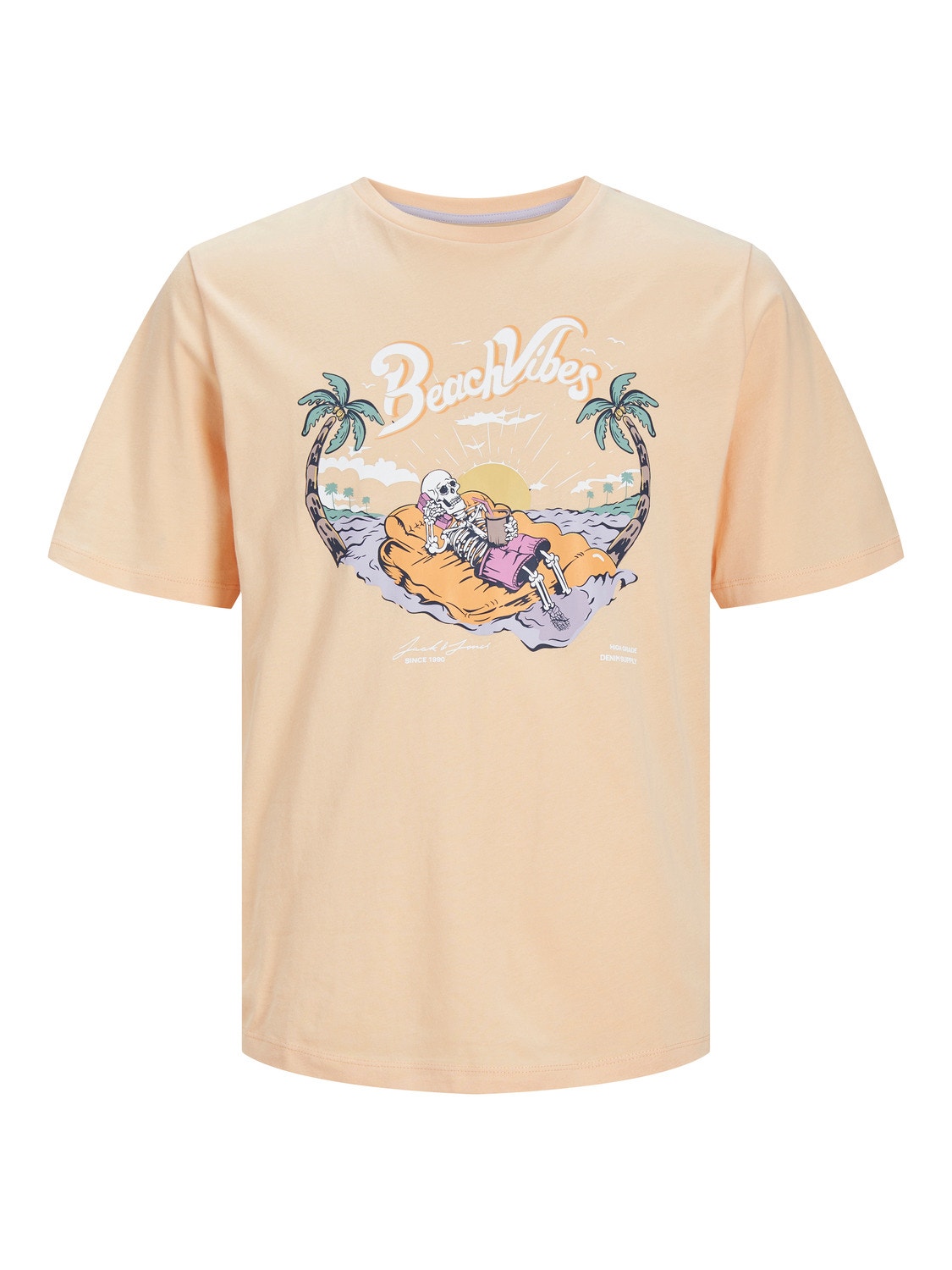 Jack & Jones Trykk T-skjorte For gutter -Apricot Ice  - 12249732
