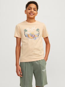 Jack & Jones Printed T-shirt For boys -Apricot Ice  - 12249732