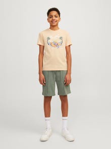 Jack & Jones Nadruk T-shirt Dla chłopców -Apricot Ice  - 12249732