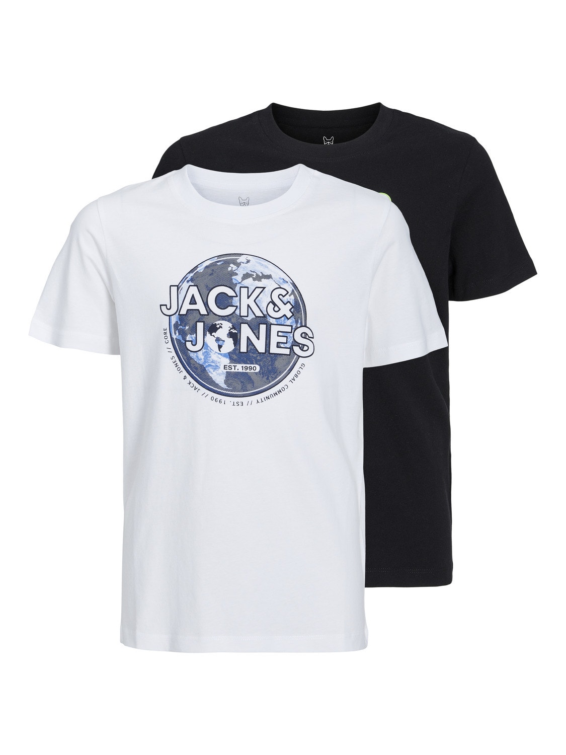 Jack & Jones 2-pack Logo T-shirt Voor jongens -Black - 12249848