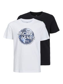 Jack & Jones 2er-pack Logo T-shirt Für jungs -Black - 12249848