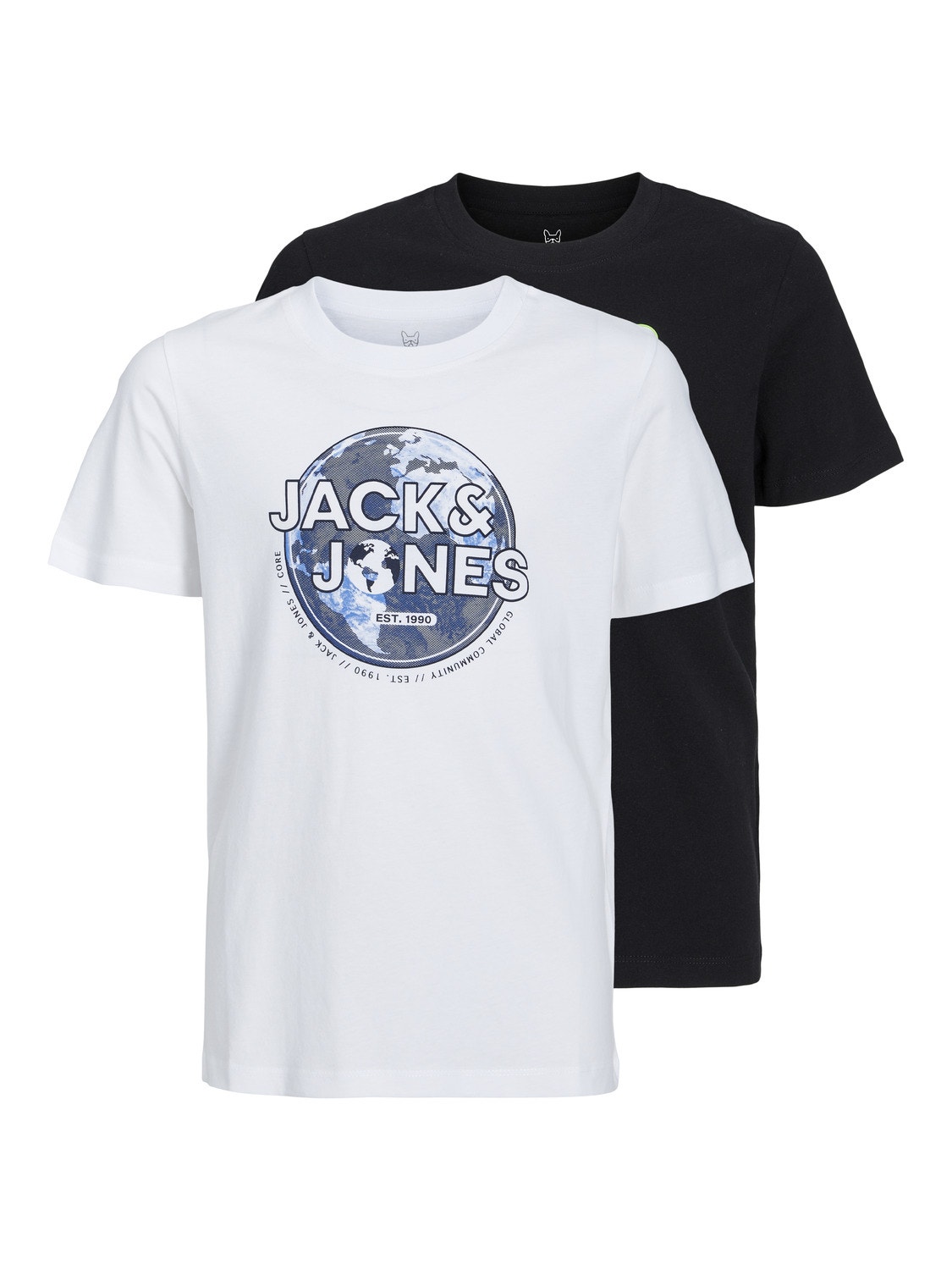 Jack & Jones Poikien 2-pakkainen Logo T-paita -Black - 12249848