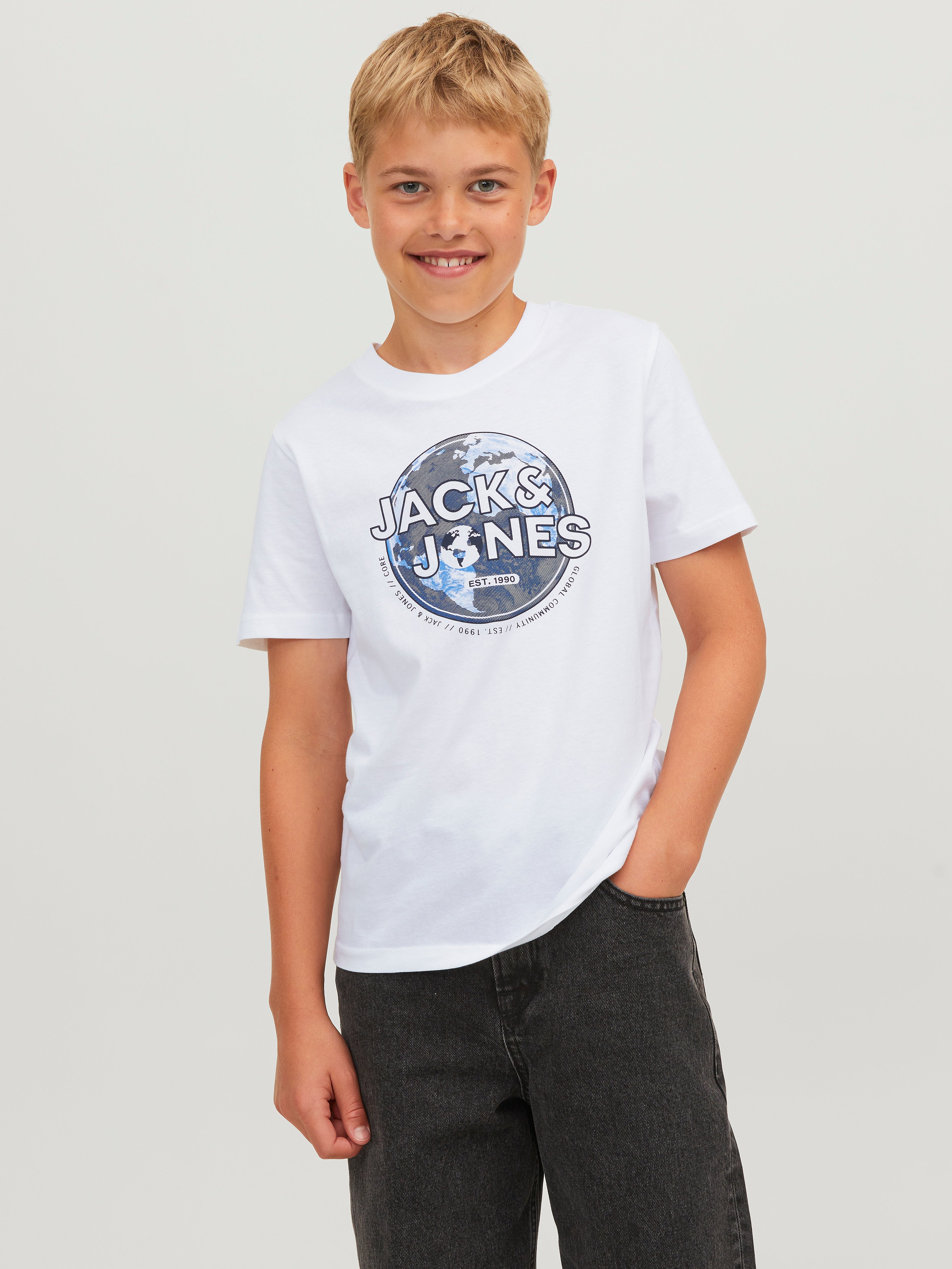 Pack De 2 T-shirt Logo Pour Les Garçons - Jack & Jones - Modalova