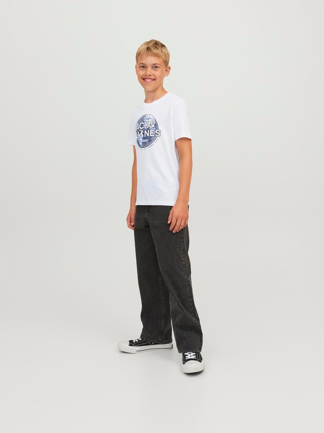 Jack & Jones 2-pakuotės Logotipas Marškinėliai For boys -Black - 12249848