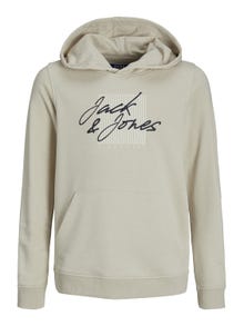 Jack & Jones Potištěný Mikina s kapucí Junior -Moonbeam - 12249874