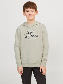 Jack & Jones Potištěný Mikina s kapucí Junior -Moonbeam - 12249874