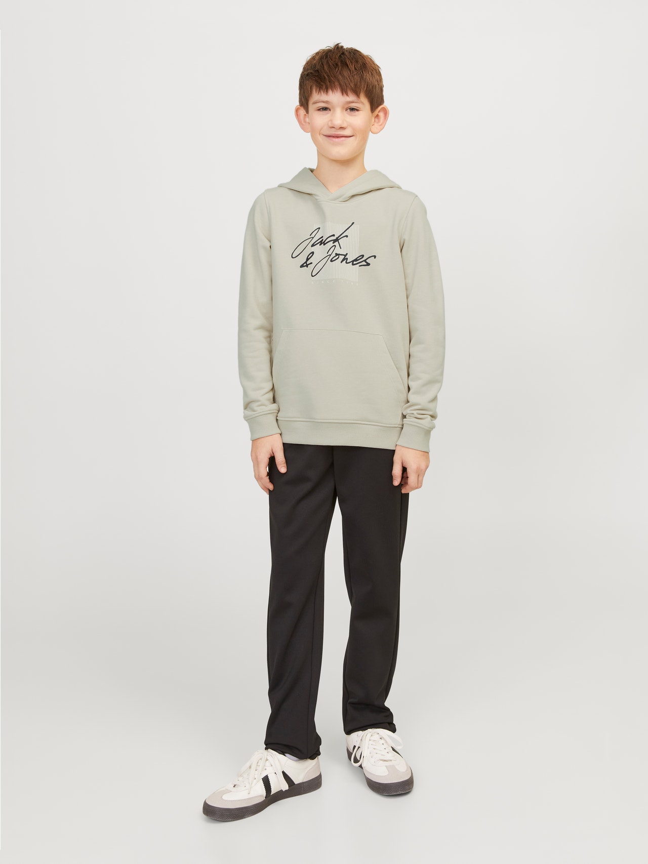 Jack & Jones Potištěný Mikina s kapucí Junior -Moonbeam - 12249874