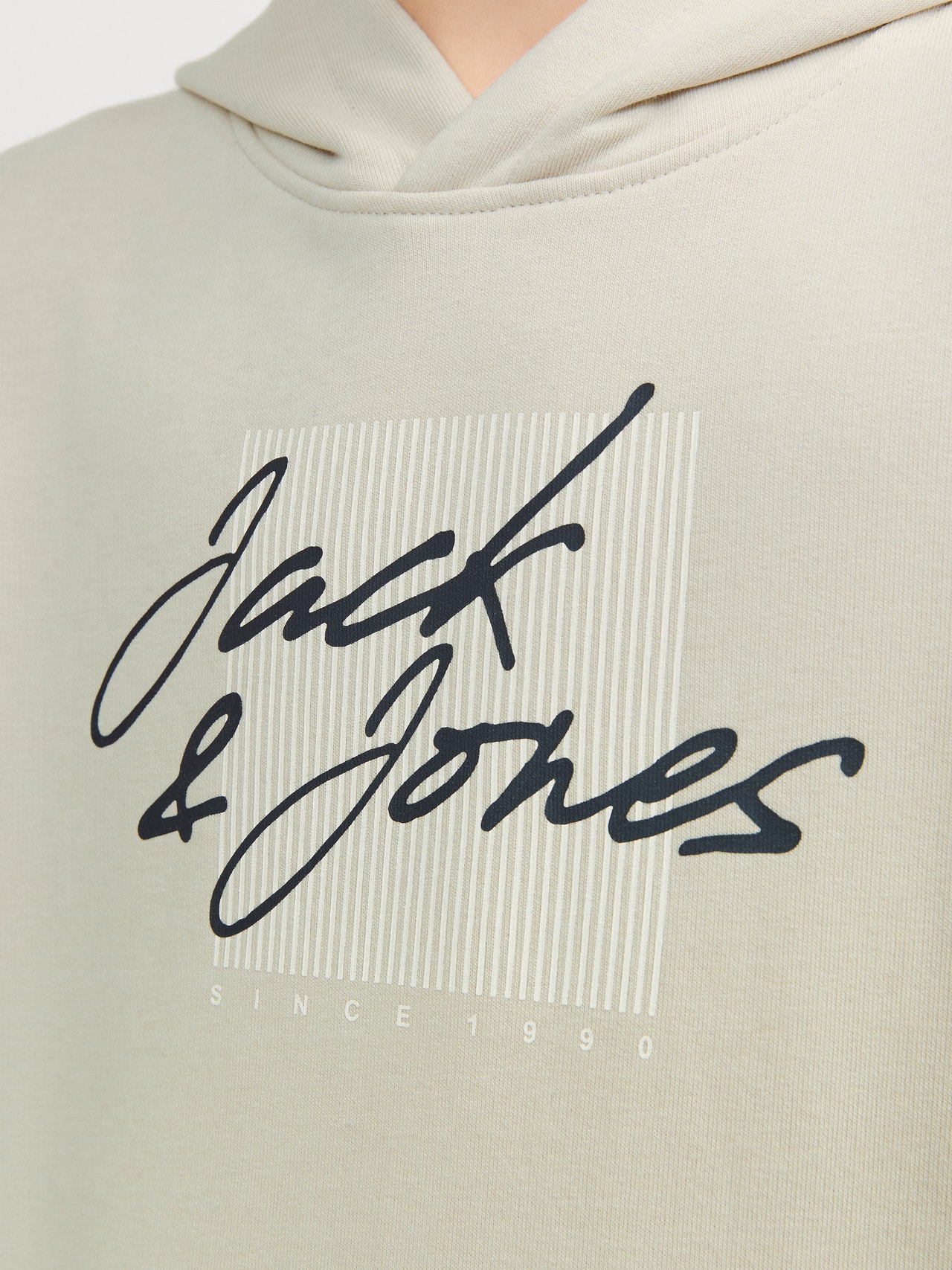 Jack & Jones Potištěný Mikina s kapucí Junior -Moonbeam - 12249874