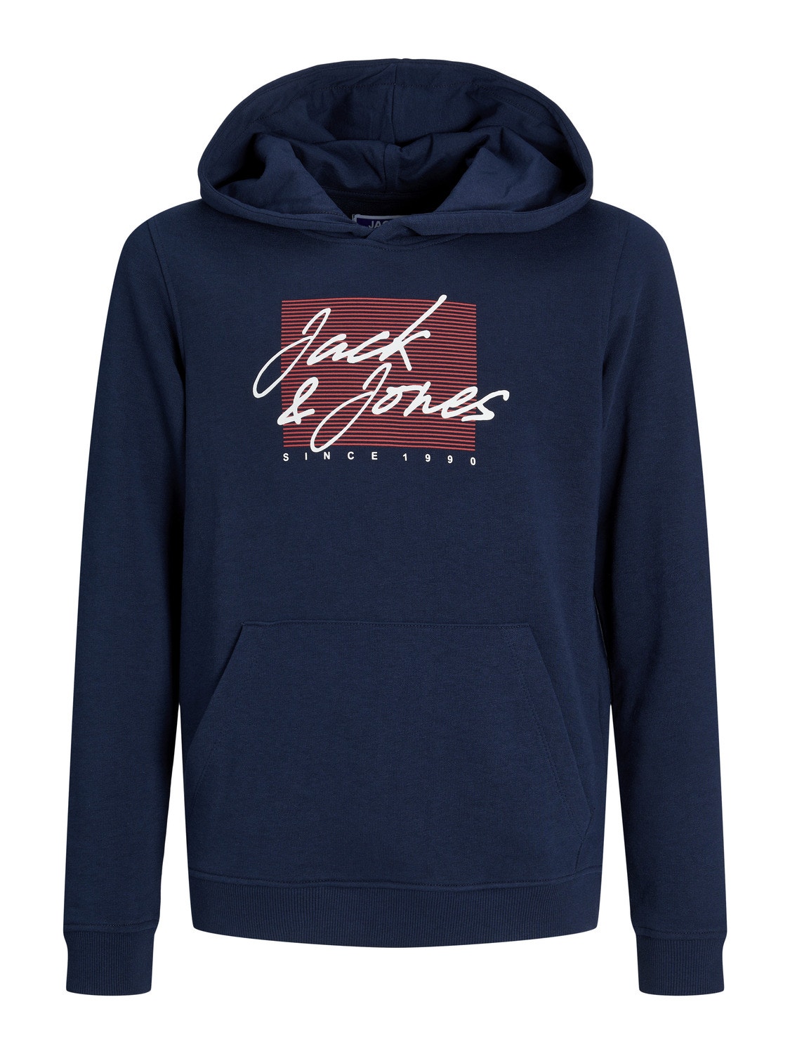 Jack & Jones Printed Hoodie For boys -Navy Blazer - 12249874