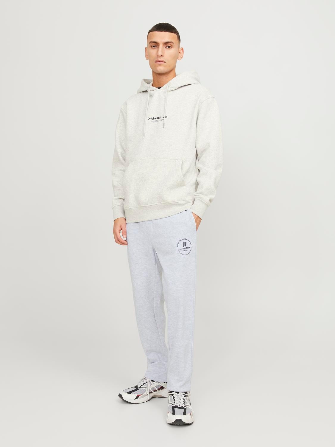 Jack & Jones Regular Fit Prakaituojančios kelnės -White Melange - 12249904