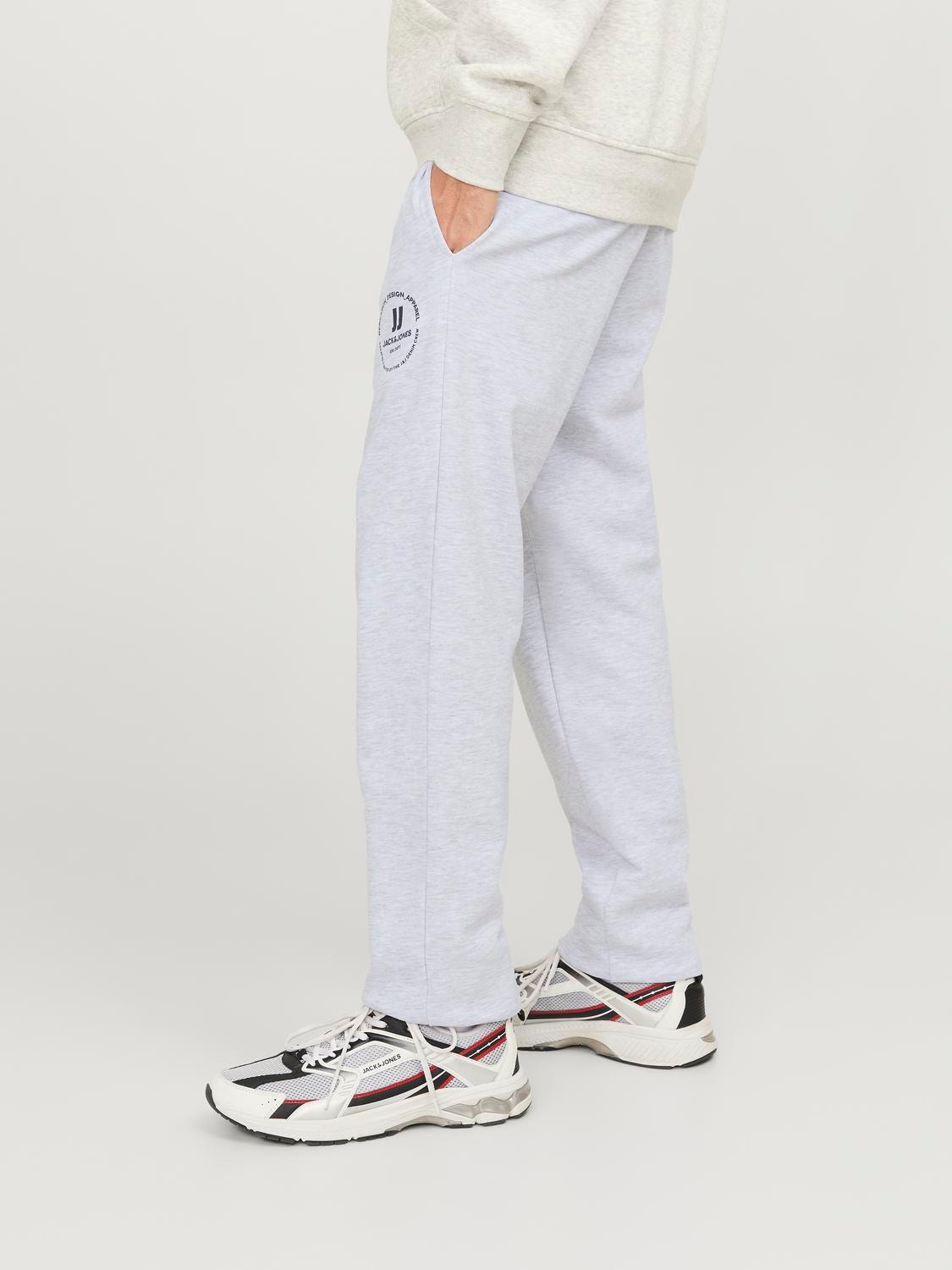 Jack & Jones Regular Fit Tepláky -White Melange - 12249904