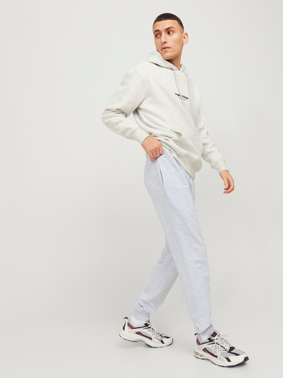 Jack & Jones Regular Fit Prakaituojančios kelnės -White Melange - 12249904