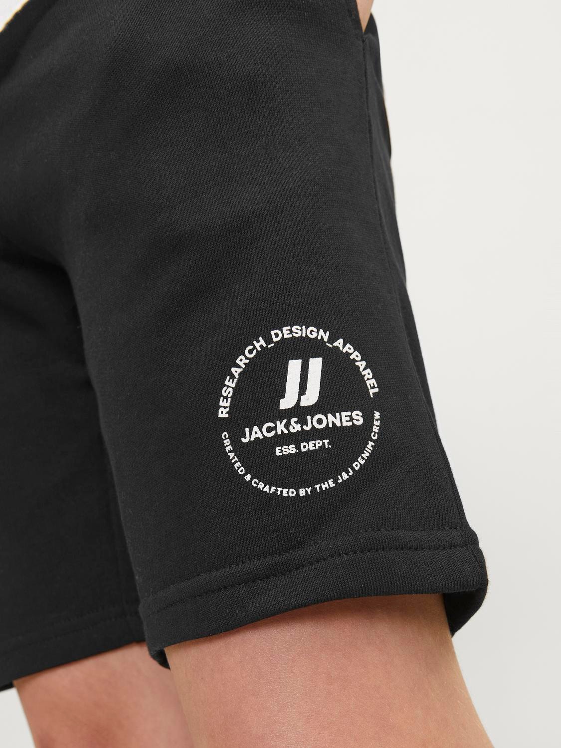 Jack & Jones Slim Fit Sweatstof shorts Voor jongens -Black - 12249966