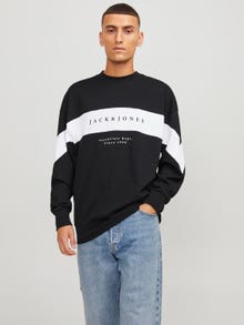 Jack & Jones Logo Sweatshirt med rund hals -Black - 12249979