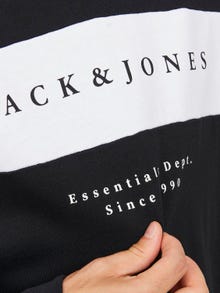 Jack & Jones Logo Mikina s kulatým výstřihem -Black - 12249979