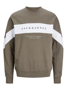 Jack & Jones Logo Sweatshirt med rund hals -Bungee Cord - 12249979