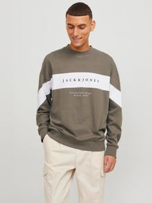 Jack & Jones Logo Sweatshirt med rund hals -Bungee Cord - 12249979