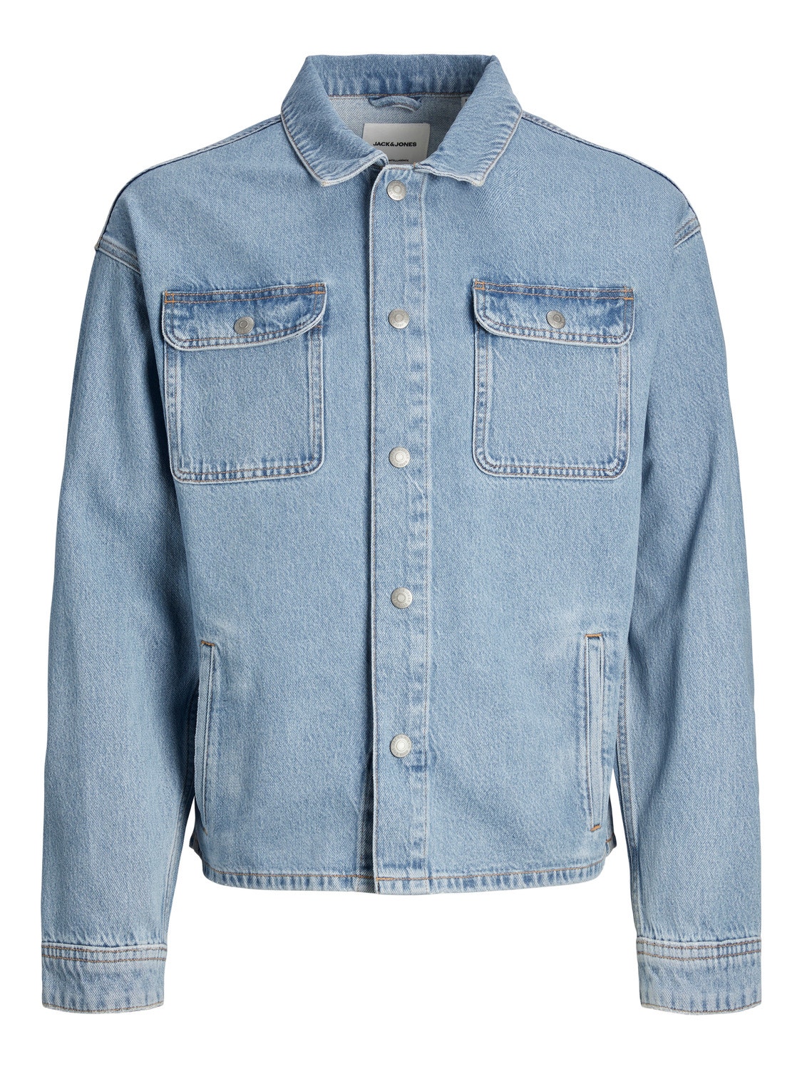 Jack & Jones Loose Fit Overshirt -Blue Denim - 12250086