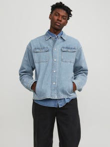 Jack & Jones Loose Fit Permatomi marškiniai -Blue Denim - 12250086