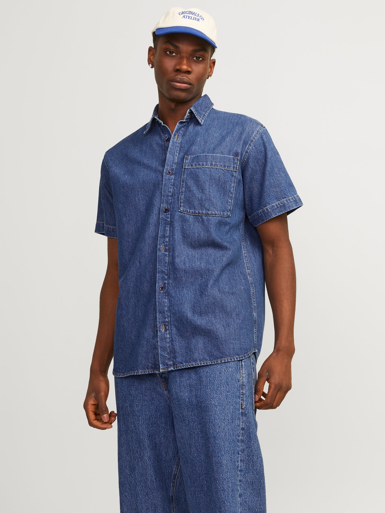 Jack & Jones Comfort Fit Džinsiniai marškiniai -Blue Denim - 12250093
