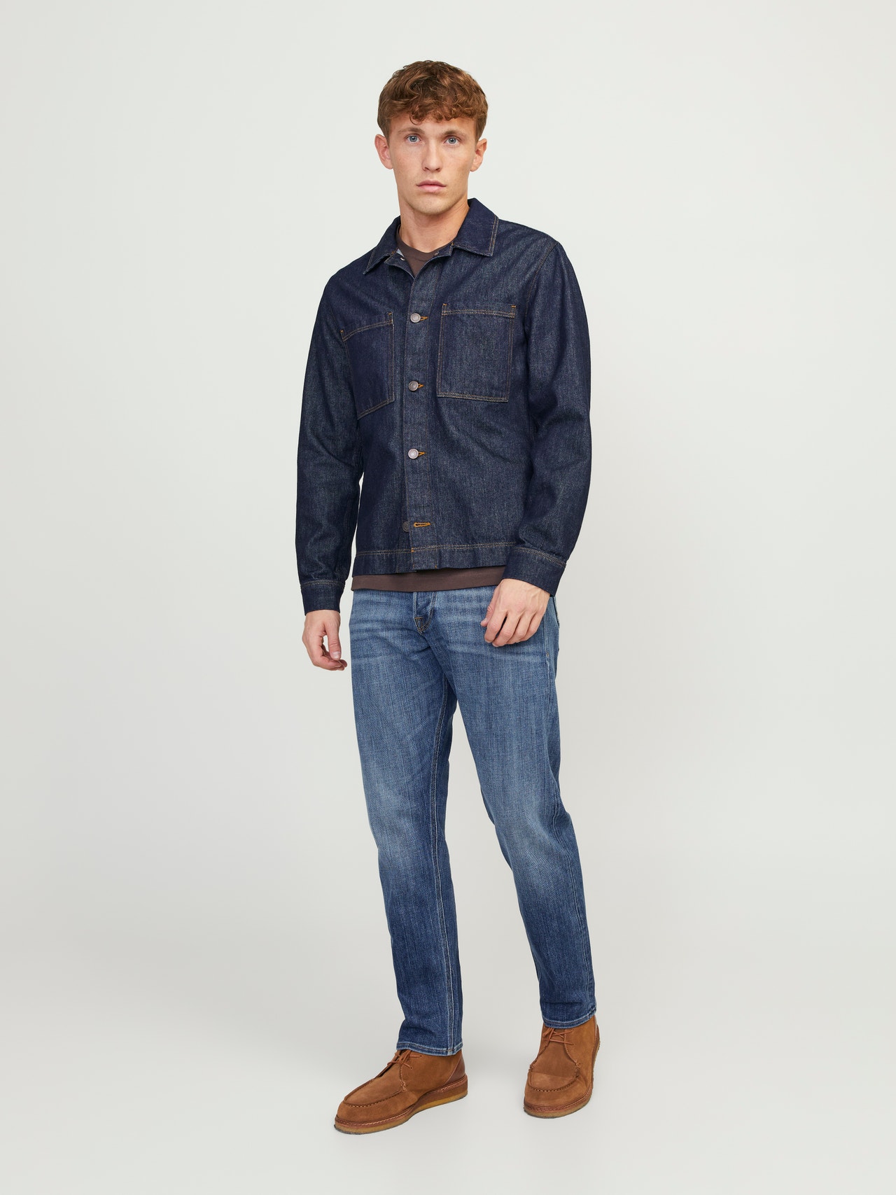 Jack & Jones JJICHRIS JJWOOD GE 415 Jean coupe relaxed -Blue Denim - 12250237