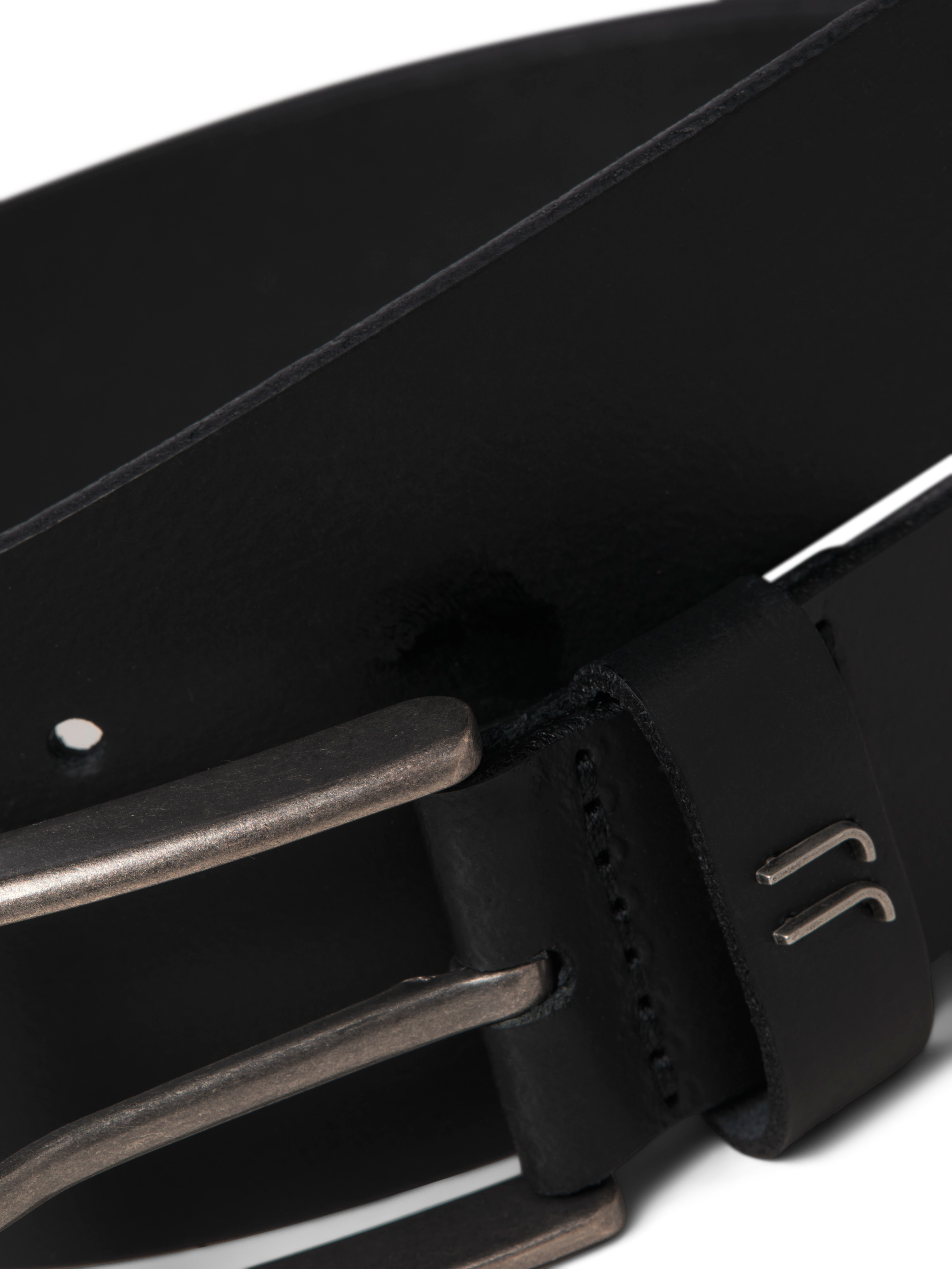 DTCH.FIT Suède riem Oliver Zwart - verstelbare GunMetal gesp - 3,5cm breed- 105cm