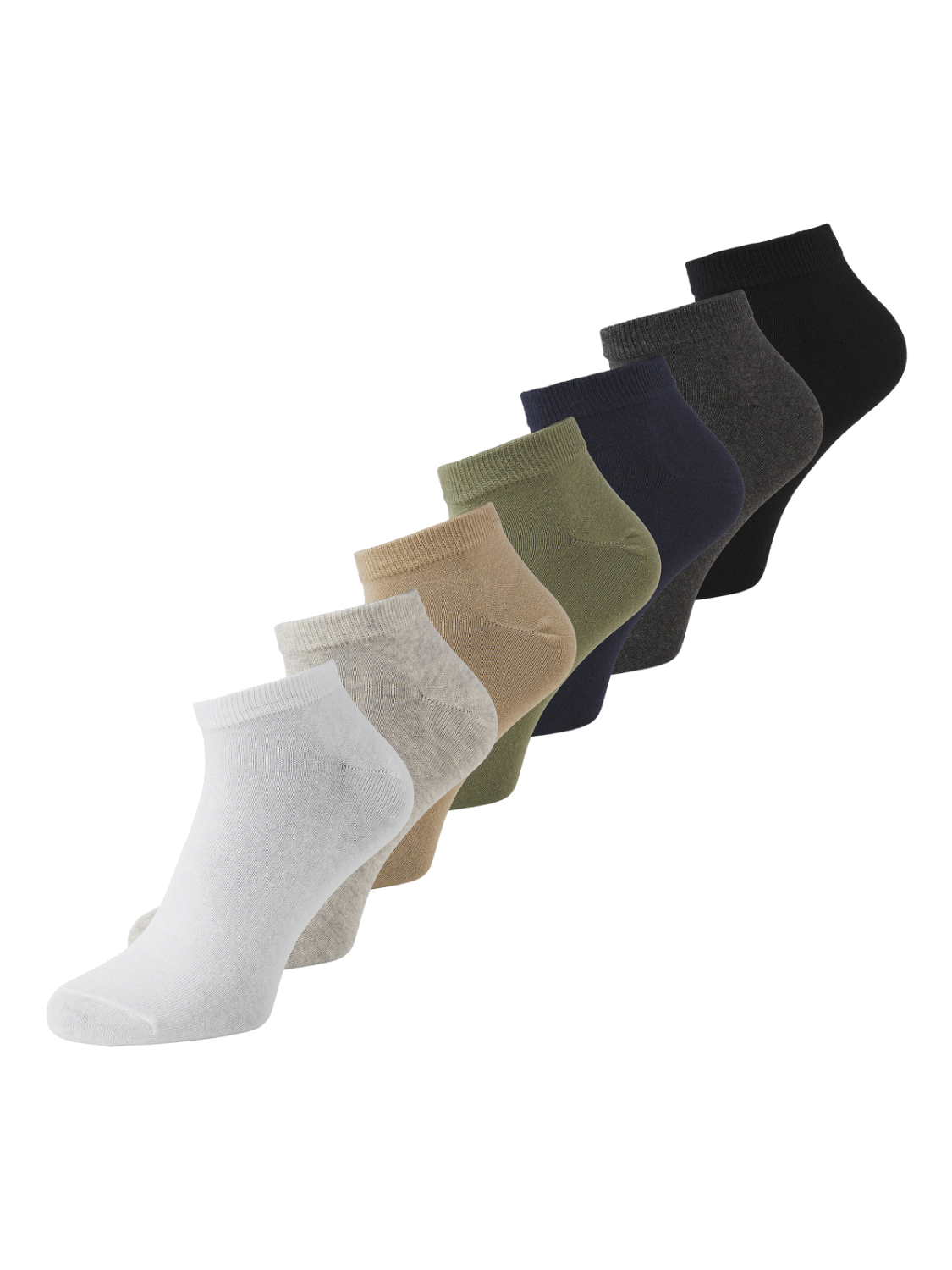 Jack & Jones 7-balení Nízké ponožky -Light Grey Melange - 12250260