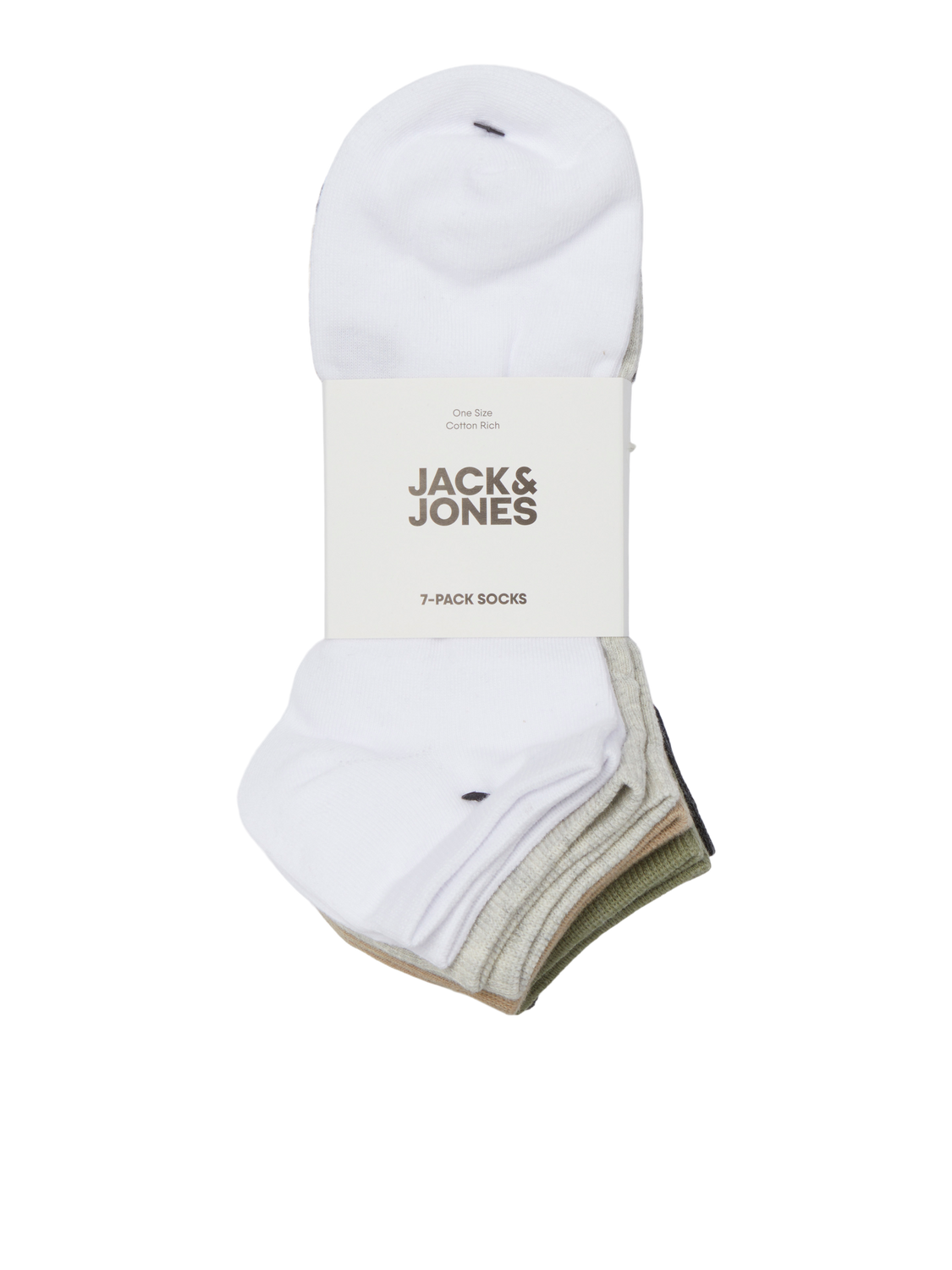 Jack & Jones 7-balení Nízké ponožky -Light Grey Melange - 12250260