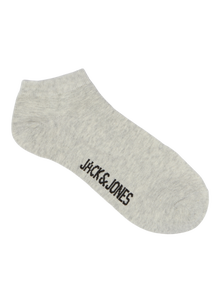 Jack & Jones 7-pak Ankelsokker -Light Grey Melange - 12250260