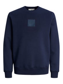 Jack & Jones Gładki Bluza z okrągłym dekoltem -Perfect Navy - 12250403