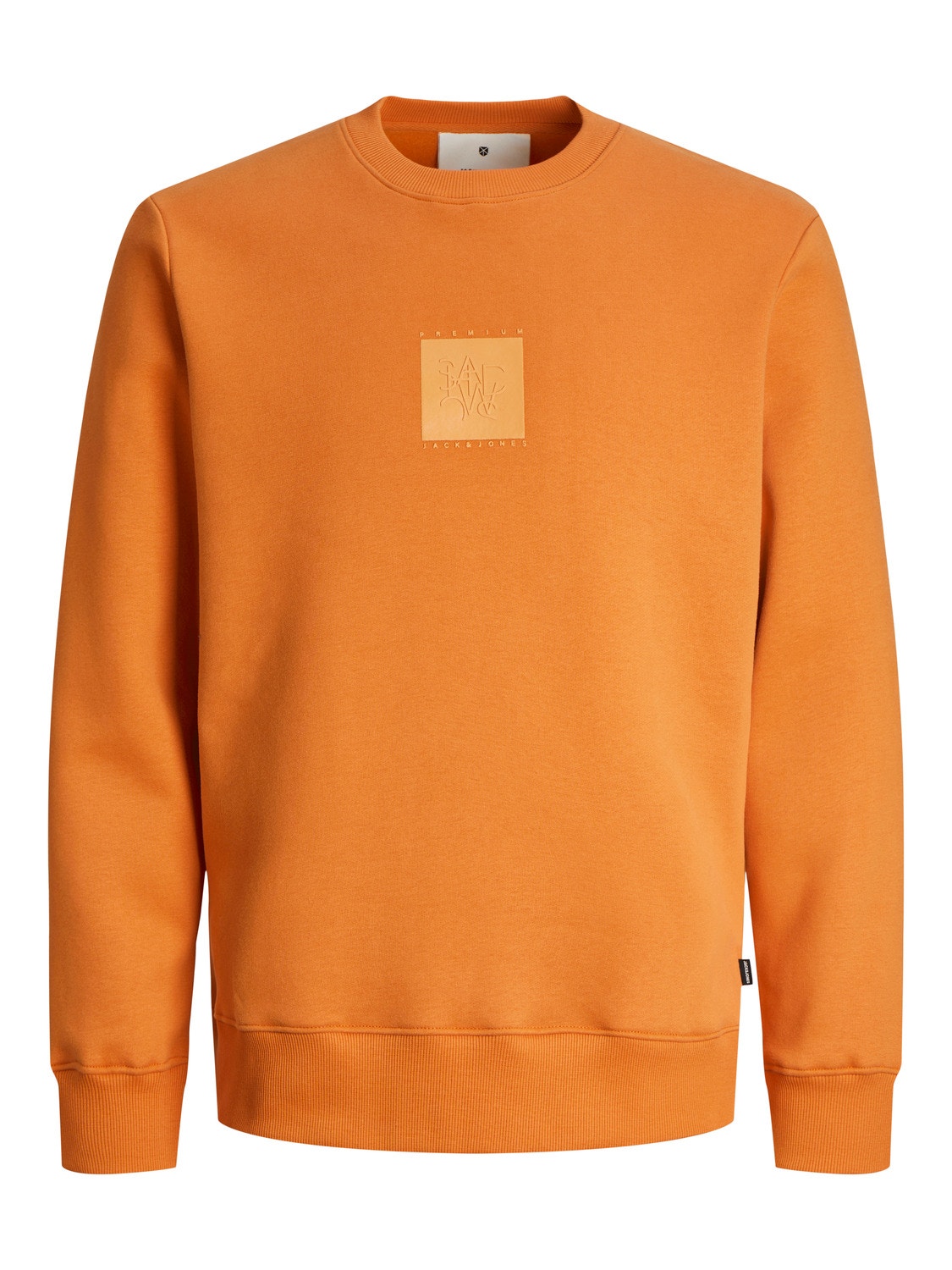 Jack & Jones Ensfarvet Sweatshirt med rund hals -Peach Caramel - 12250403