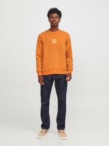 Jack & Jones Einfarbig Sweatshirt mit Rundhals -Peach Caramel - 12250403