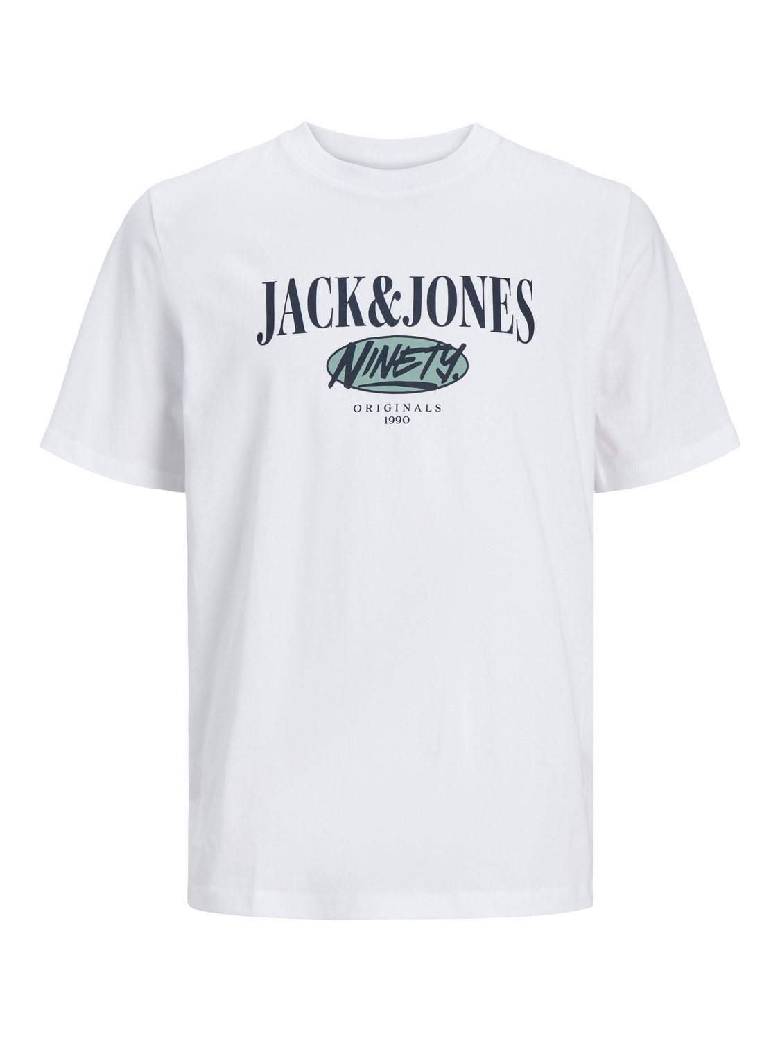 Jack & Jones Logo Pyöreä pääntie T-paita -Bright White - 12250411