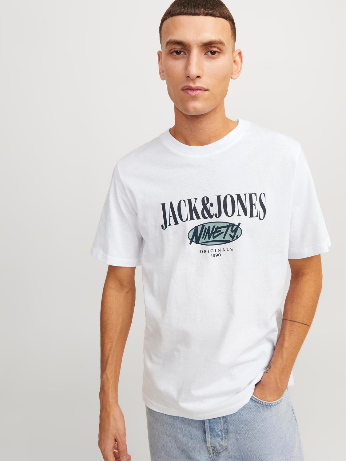 Jack & Jones Καλοκαιρινό μπλουζάκι -Bright White - 12250411