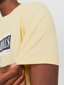 Jack & Jones Camiseta Logotipo Cuello redondo -Italian Straw - 12250411