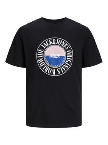 Jack & Jones Logo Crew neck T-shirt -Black - 12250411