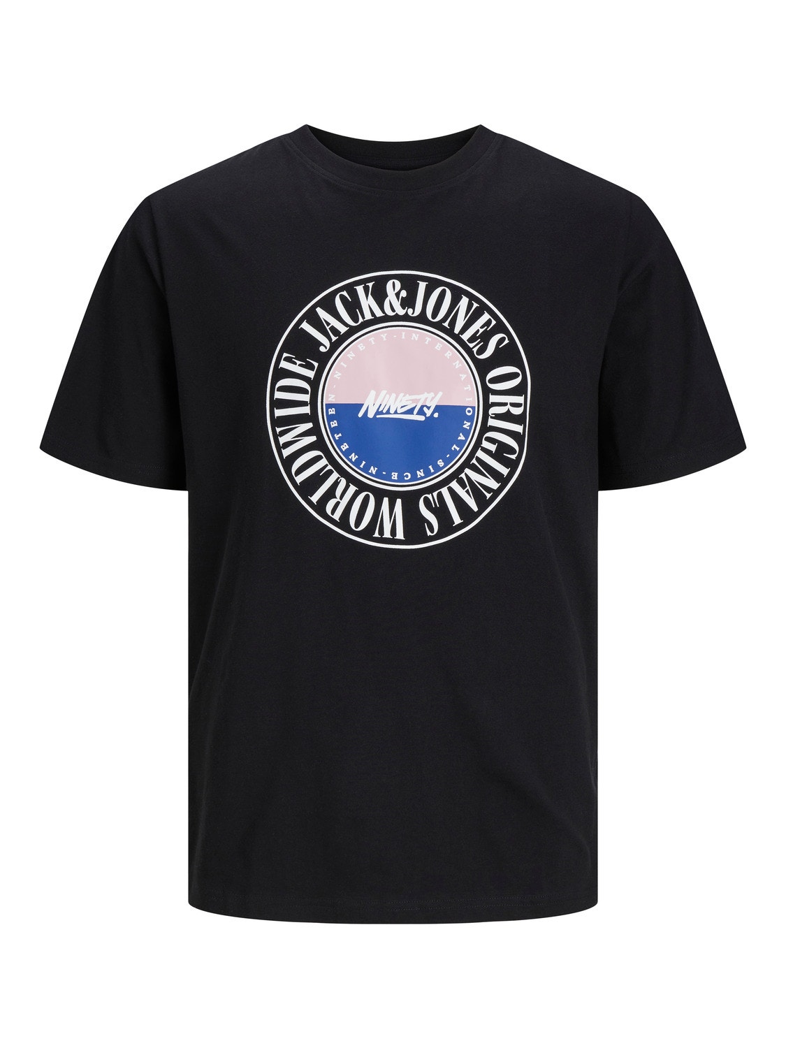 Jack & Jones Z logo Okrągły dekolt T-shirt -Black - 12250411