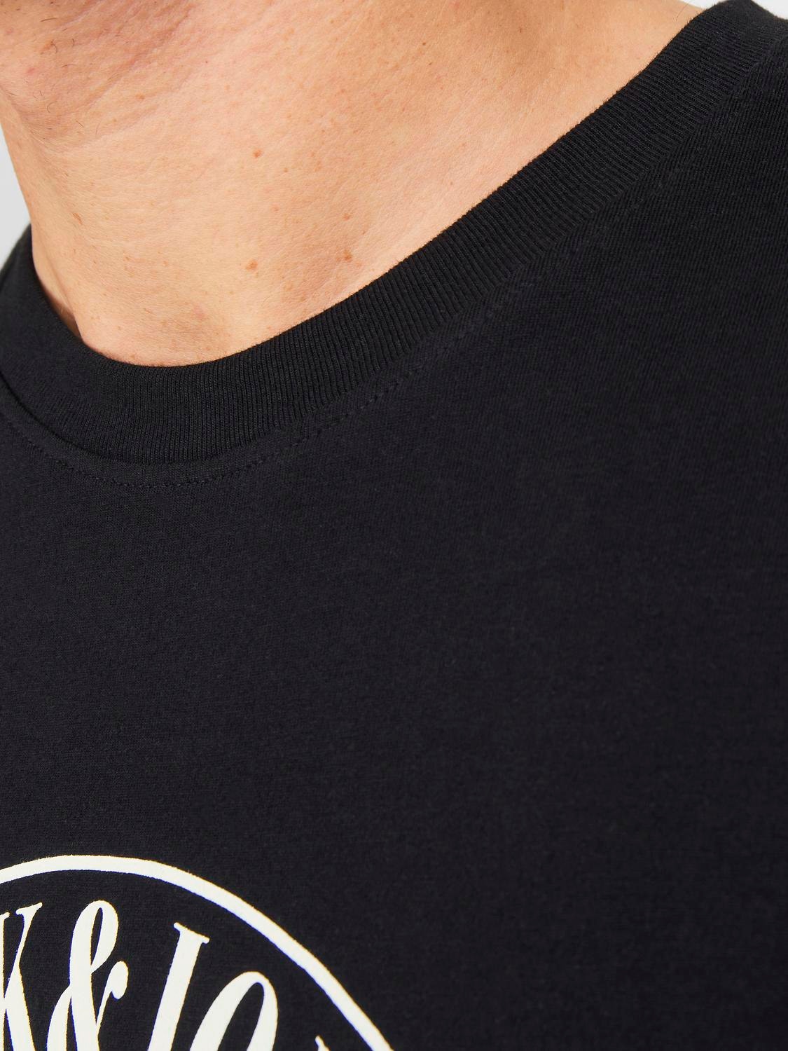 Jack & Jones Z logo Okrągły dekolt T-shirt -Black - 12250411