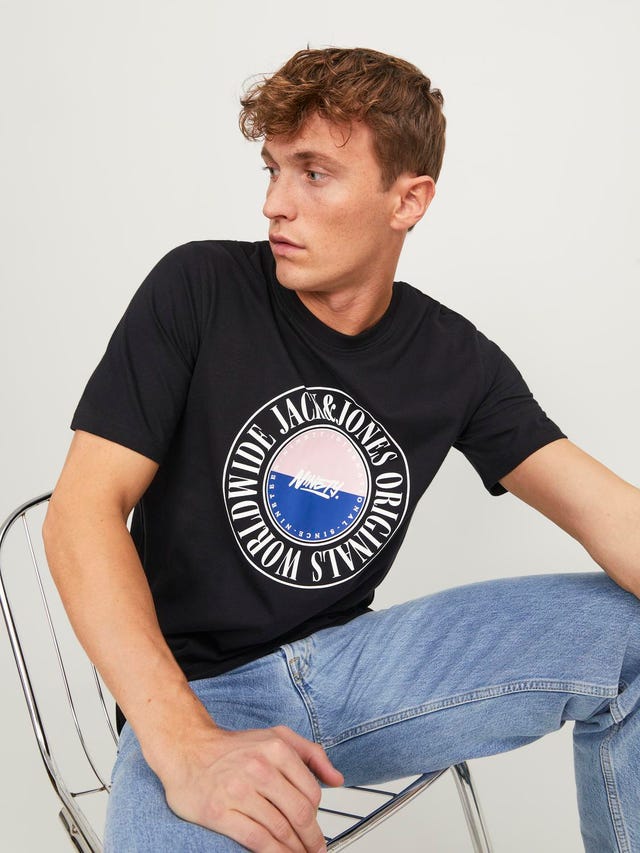Jack & Jones Logotyp Rundringning T-shirt - 12250411