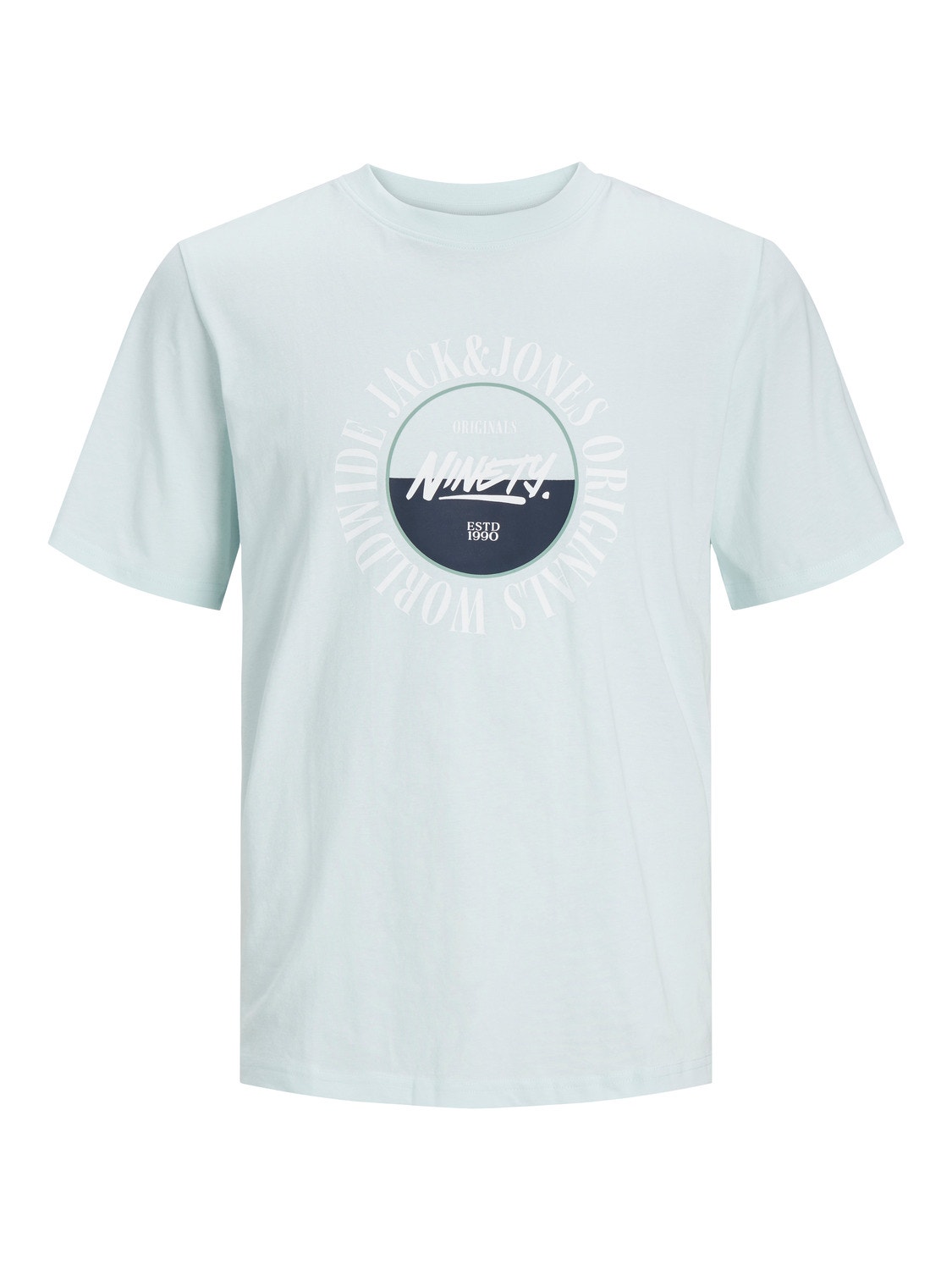 Jack & Jones Logo O-hals T-skjorte -Skylight - 12250411