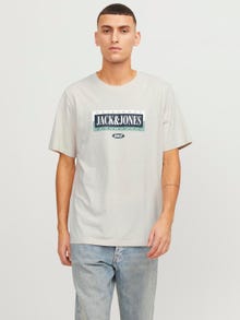 Jack & Jones Logotyp Rundringning T-shirt -Moonbeam - 12250411